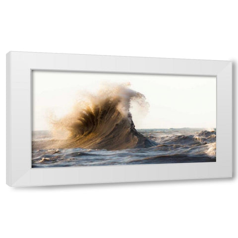 Rogue Wave White Modern Wood Framed Art Print by Mark Spowart Photography