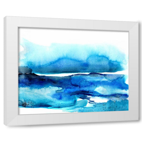 Indigo Tidal Pool White Modern Wood Framed Art Print by Smith, Crystal
