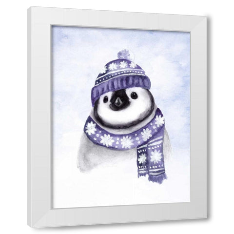 Baby Pinguin White Modern Wood Framed Art Print by Barckholtz, Lindsay