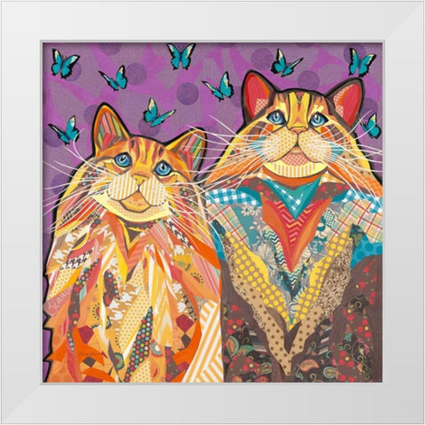 Mezmerized White Modern Wood Framed Art Print by Paper Pictures By Laura