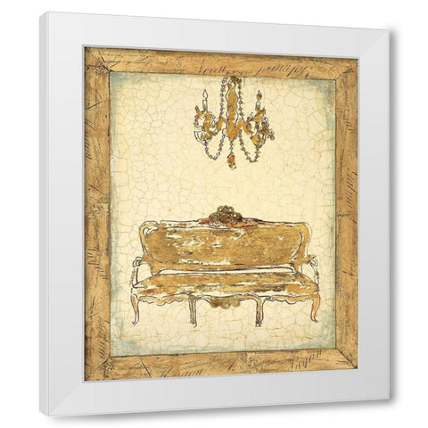 Divine Recline White Modern Wood Framed Art Print by Studio