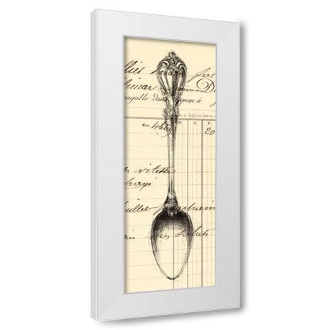 Spoon Document  White Modern Wood Framed Art Print by Z Studio