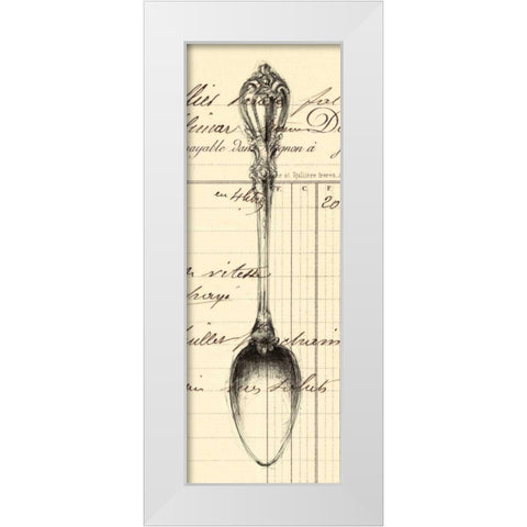 Spoon Document  White Modern Wood Framed Art Print by Z Studio
