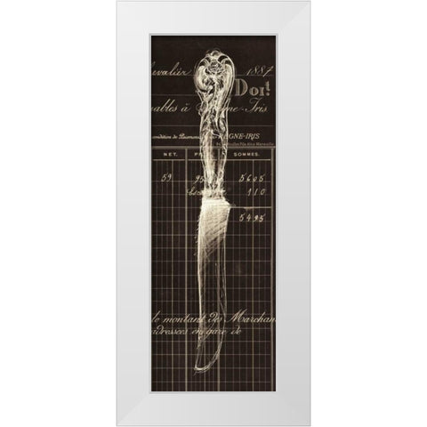 Knife Document White Modern Wood Framed Art Print by Z Studio