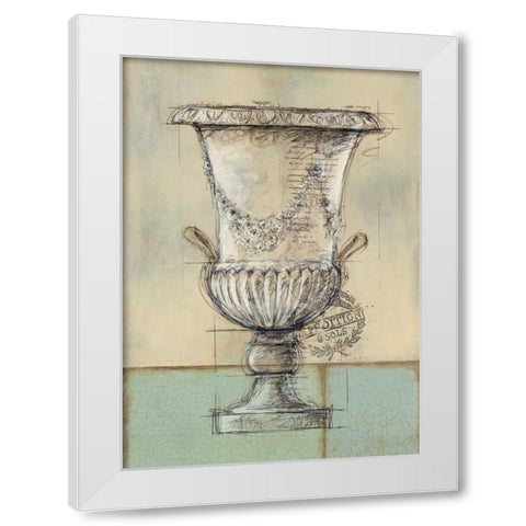 Abstract Urn 2 White Modern Wood Framed Art Print by Z Studio