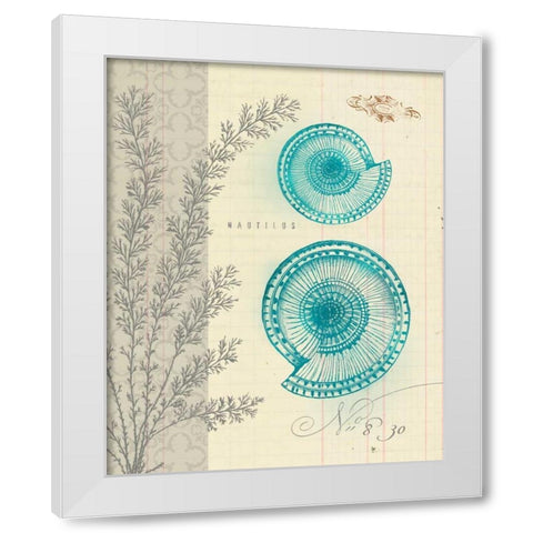 Sea Life 4 White Modern Wood Framed Art Print by Z Studio