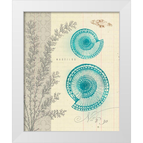 Sea Life 4 White Modern Wood Framed Art Print by Z Studio