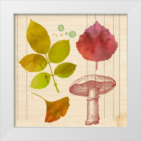 Archive Interpretations 2 White Modern Wood Framed Art Print by Z Studio