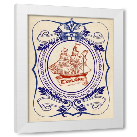 Nautical Advice 1 White Modern Wood Framed Art Print by Z Studio
