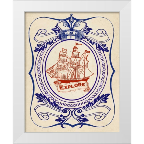 Nautical Advice 1 White Modern Wood Framed Art Print by Z Studio