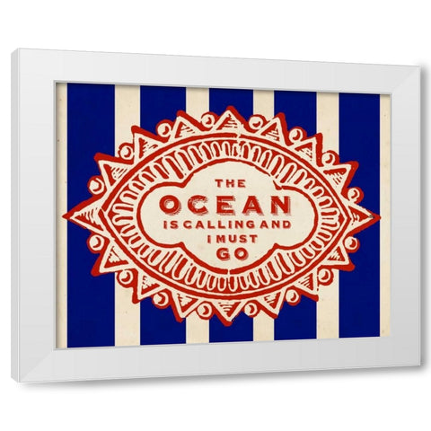 Nautical Advice 5 White Modern Wood Framed Art Print by Z Studio