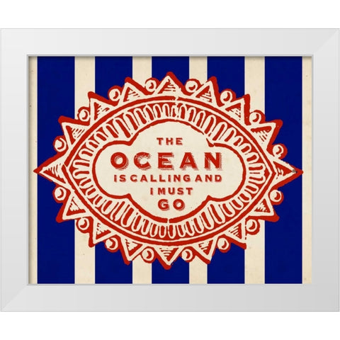 Nautical Advice 5 White Modern Wood Framed Art Print by Z Studio
