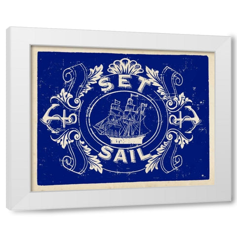 Nautical Advice 8 White Modern Wood Framed Art Print by Z Studio