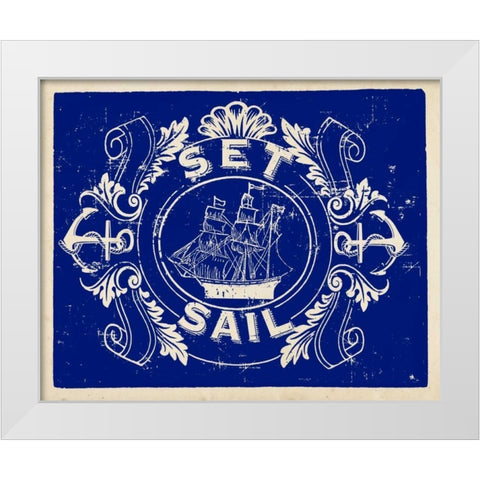Nautical Advice 8 White Modern Wood Framed Art Print by Z Studio