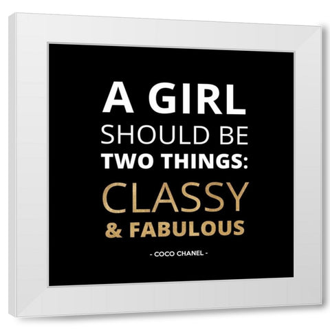 A Girl Should Be? White Modern Wood Framed Art Print by Z Studio