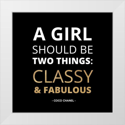 A Girl Should Be? White Modern Wood Framed Art Print by Z Studio