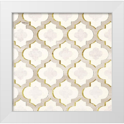 GILDED AESTHETIC MOROCCAN White Modern Wood Framed Art Print by Dos Santos, Bella
