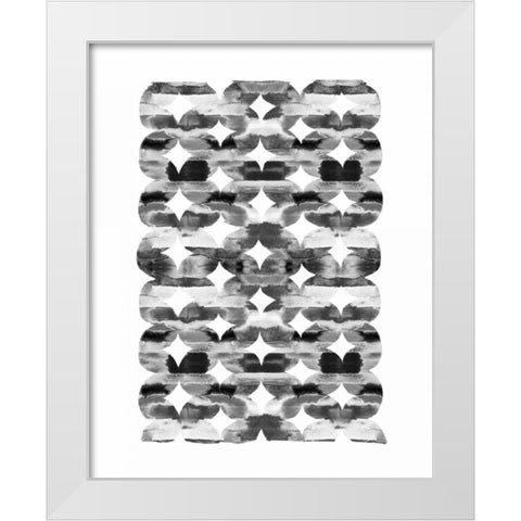 Global Influence 1  White Modern Wood Framed Art Print by Dos Santos, Bella