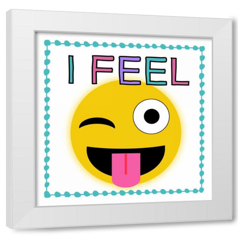 I Feel Silly White Modern Wood Framed Art Print by Dos Santos, Bella