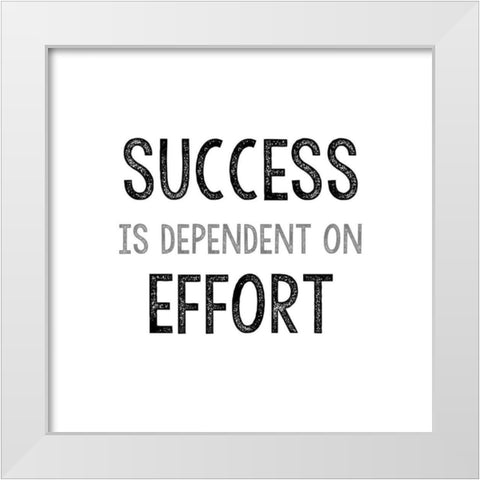 Success White Modern Wood Framed Art Print by Dos Santos, Bella