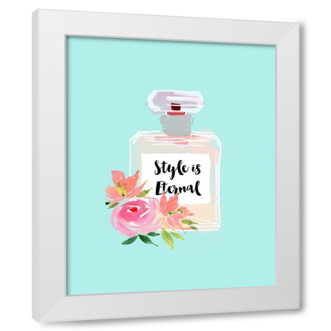 Style Is Eternal White Modern Wood Framed Art Print by Dos Santos, Bella