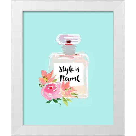 Style Is Eternal White Modern Wood Framed Art Print by Dos Santos, Bella