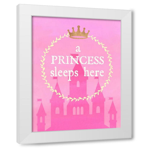 Princess Sleeps White Modern Wood Framed Art Print by Dos Santos, Bella