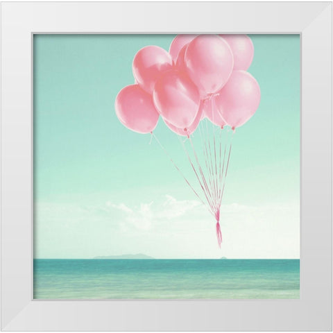 Follow The Breeze White Modern Wood Framed Art Print by Dos Santos, Bella