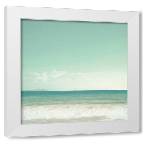 Sea View White Modern Wood Framed Art Print by Dos Santos, Bella