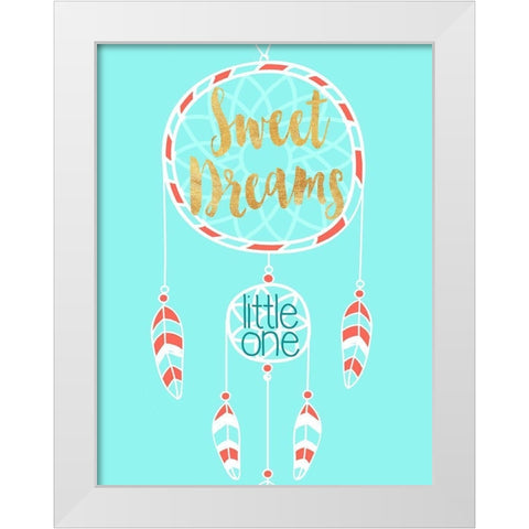 Sweet Dreams White Modern Wood Framed Art Print by Dos Santos, Bella