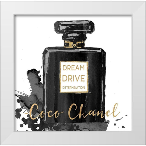 DREAM, DRIVE, DETERMINATION White Modern Wood Framed Art Print by Dos Santos, Bella