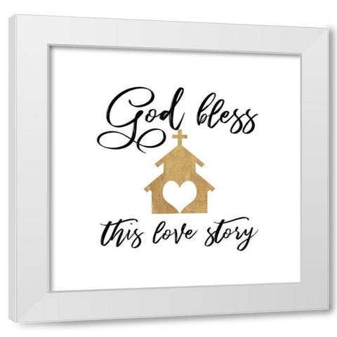Our Love Story White Modern Wood Framed Art Print by Dos Santos, Bella