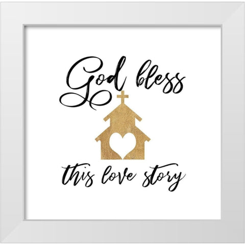 Our Love Story White Modern Wood Framed Art Print by Dos Santos, Bella