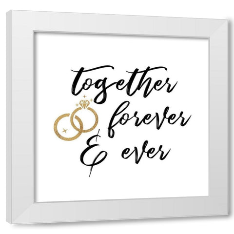Forever And Ever White Modern Wood Framed Art Print by Dos Santos, Bella