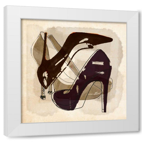 Pop Soles White Modern Wood Framed Art Print by York, Katie