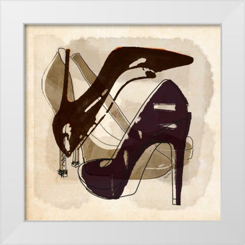 Pop Soles White Modern Wood Framed Art Print by York, Katie