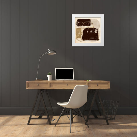 Mod Bags White Modern Wood Framed Art Print by York, Katie