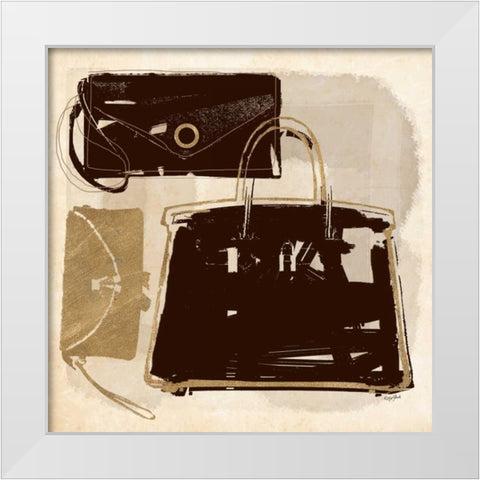 Mod Bags White Modern Wood Framed Art Print by York, Katie
