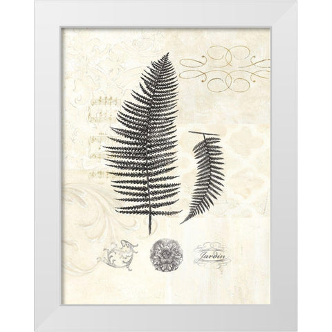 FILIGREE FERN White Modern Wood Framed Art Print by Ross, Devon