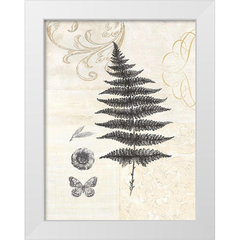 CLASSIC FERN White Modern Wood Framed Art Print by Ross, Devon