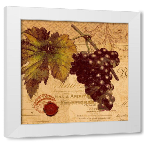 Estate Vintage Rouge White Modern Wood Framed Art Print by Ross, Devon