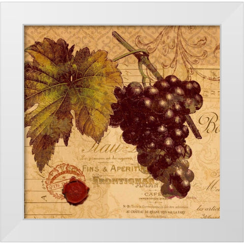 Estate Vintage Rouge White Modern Wood Framed Art Print by Ross, Devon