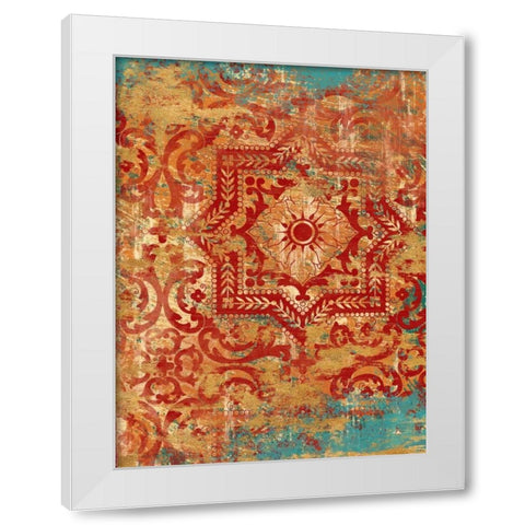 Marrakech Faded Global White Modern Wood Framed Art Print by Ross, Devon