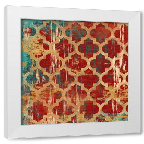 Kasbah Tile 1 White Modern Wood Framed Art Print by Ross, Devon