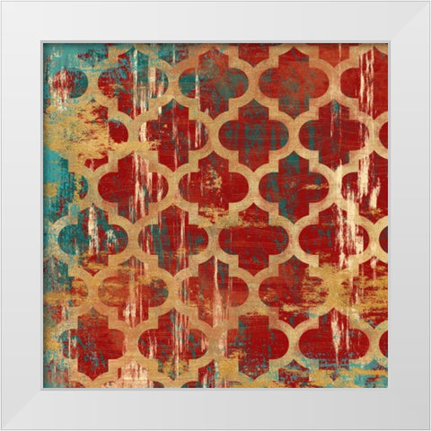 Kasbah Tile 1 White Modern Wood Framed Art Print by Ross, Devon