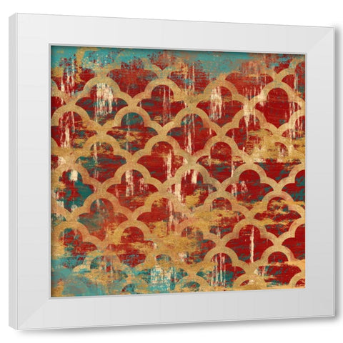 Kasbah Tile 2 White Modern Wood Framed Art Print by Ross, Devon