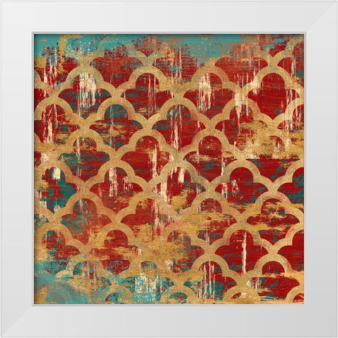 Kasbah Tile 2 White Modern Wood Framed Art Print by Ross, Devon