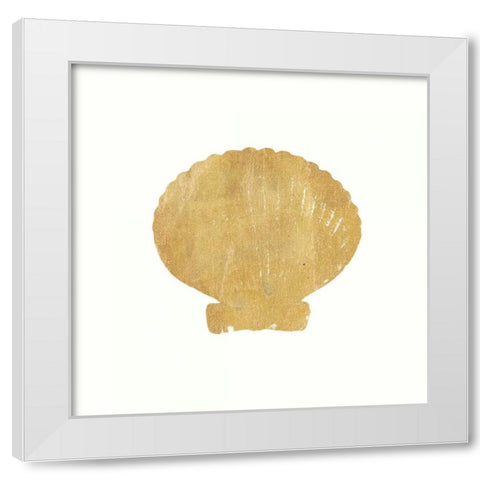 24 Karat Shell White Modern Wood Framed Art Print by Ross, Devon