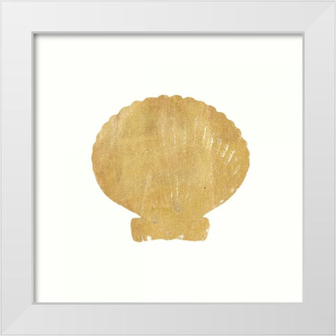 24 Karat Shell White Modern Wood Framed Art Print by Ross, Devon