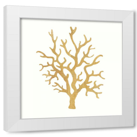24 Karat Coral White Modern Wood Framed Art Print by Ross, Devon